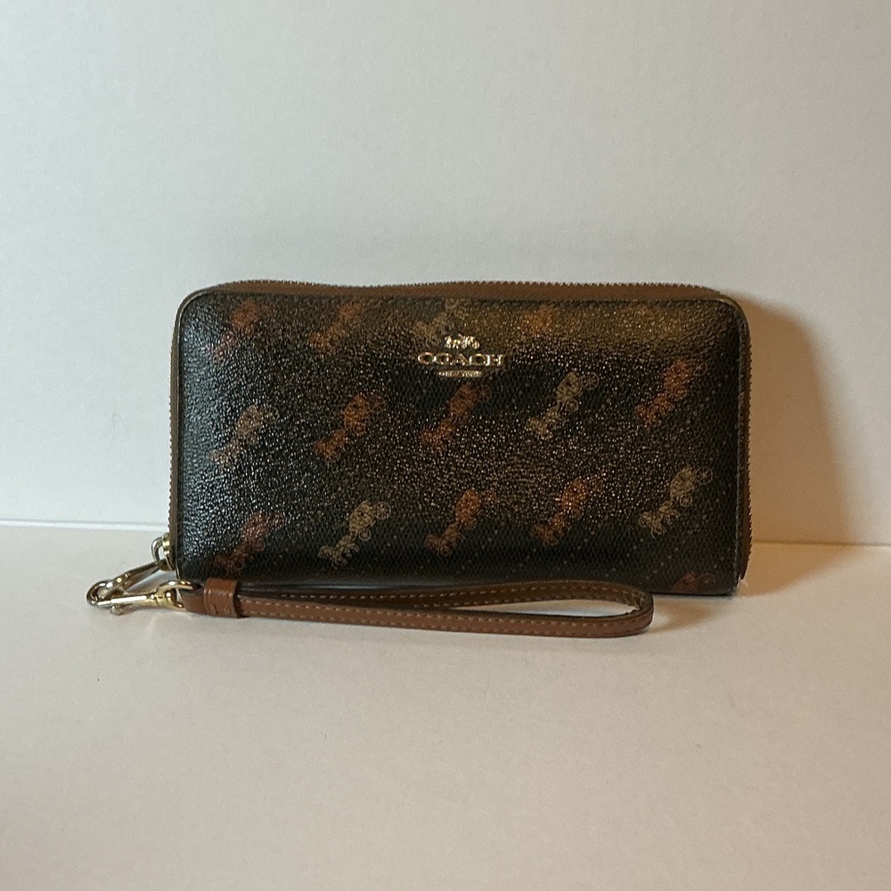 Coach Horse and Carriage Long Zip Around Wallet